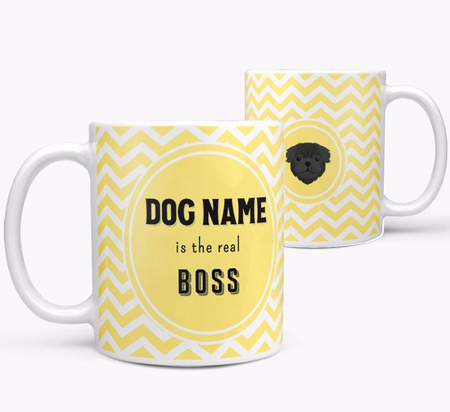 Personalised 'Real Boss' Mug with {breedFullName} Icon